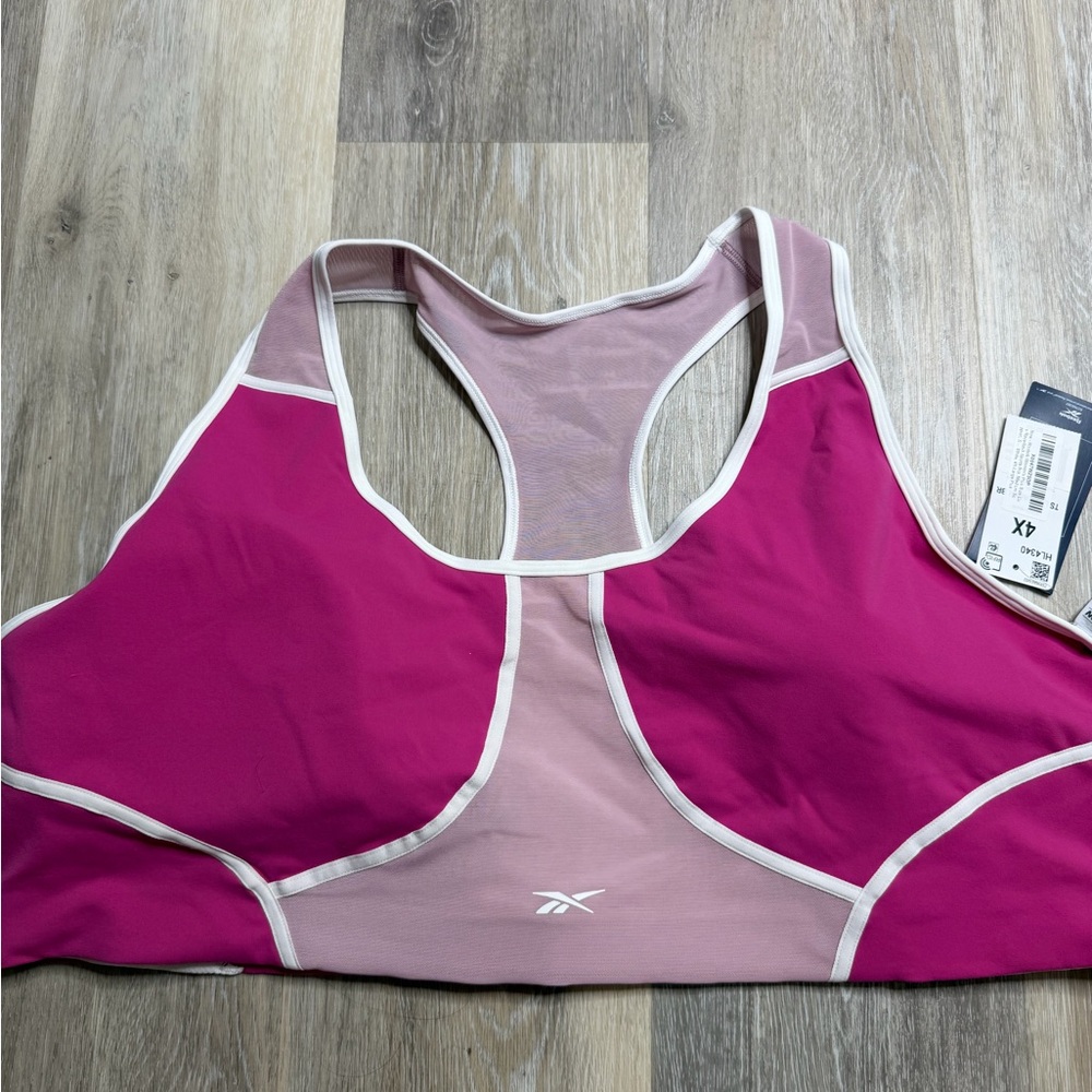 Reebok Pink & Light Pink Racerback Sports Bra
